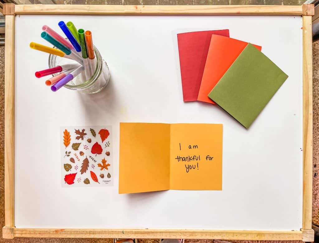 Preschool activity Thanksgiving card