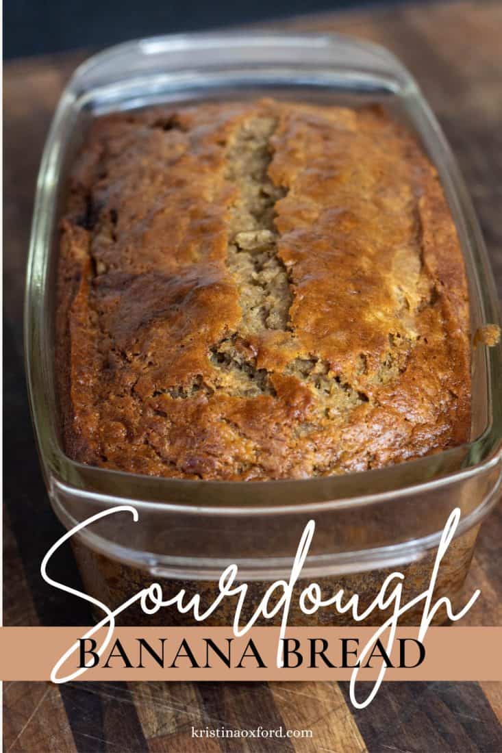 This sourdough banana bread recipe is the perfect way to use up bananas and sourdough discard. It is perfectly sweet and moist. You're honestly never going to make another banana bread recipe again.